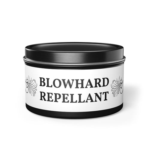 Blowhard Repellant Tin Candle — Scented Candle for Home & Gag Gifts