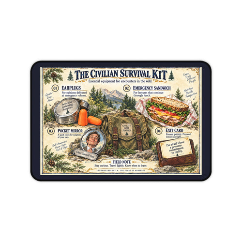 Blowhard Survival Kit Office Deskpad, 12" x 18"